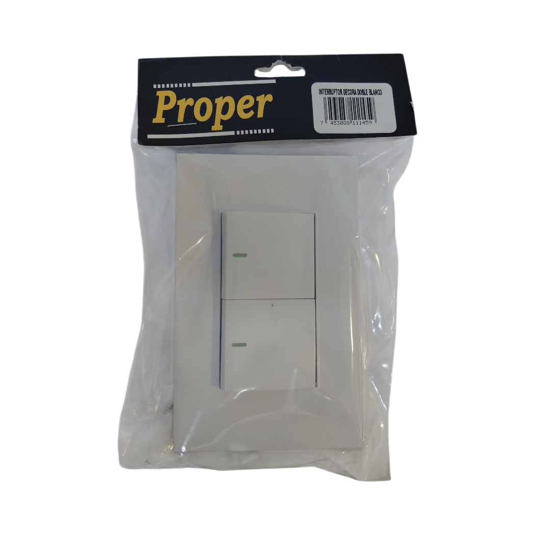 INTERRUPTOR DOBLE BLANCO