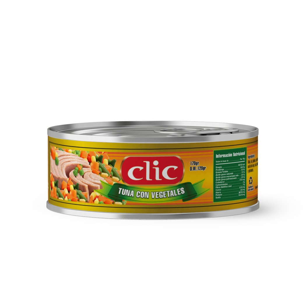 ATÚN EN TROZOS VEGETALES CLIC 170GR