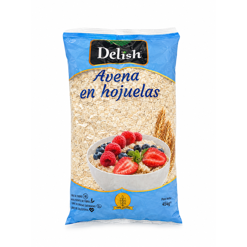 AVENA EN HOJUELA DELISH 454GR