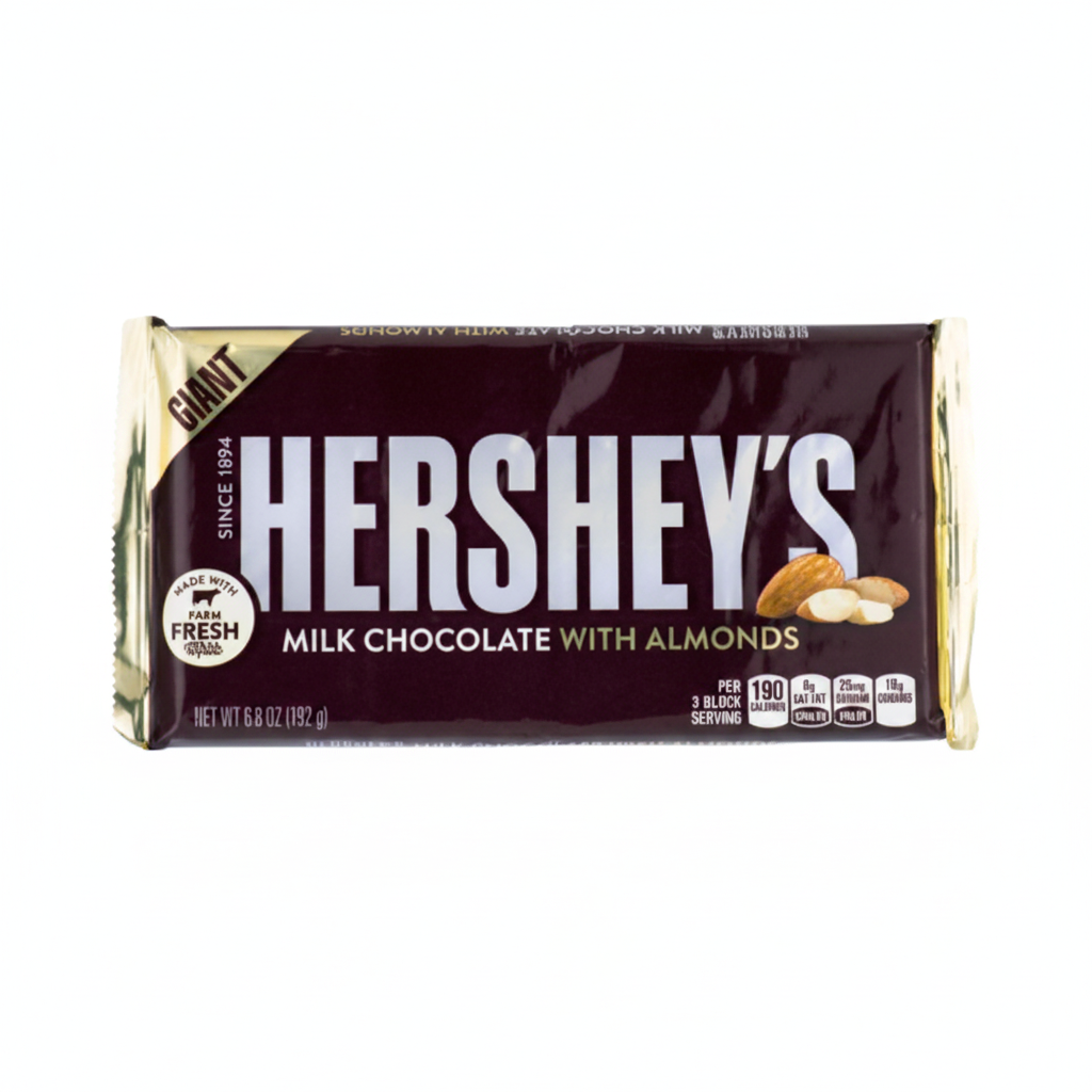 CHOCOLATE ALMOND GIGANTE HERSHEY'S 8OZ
