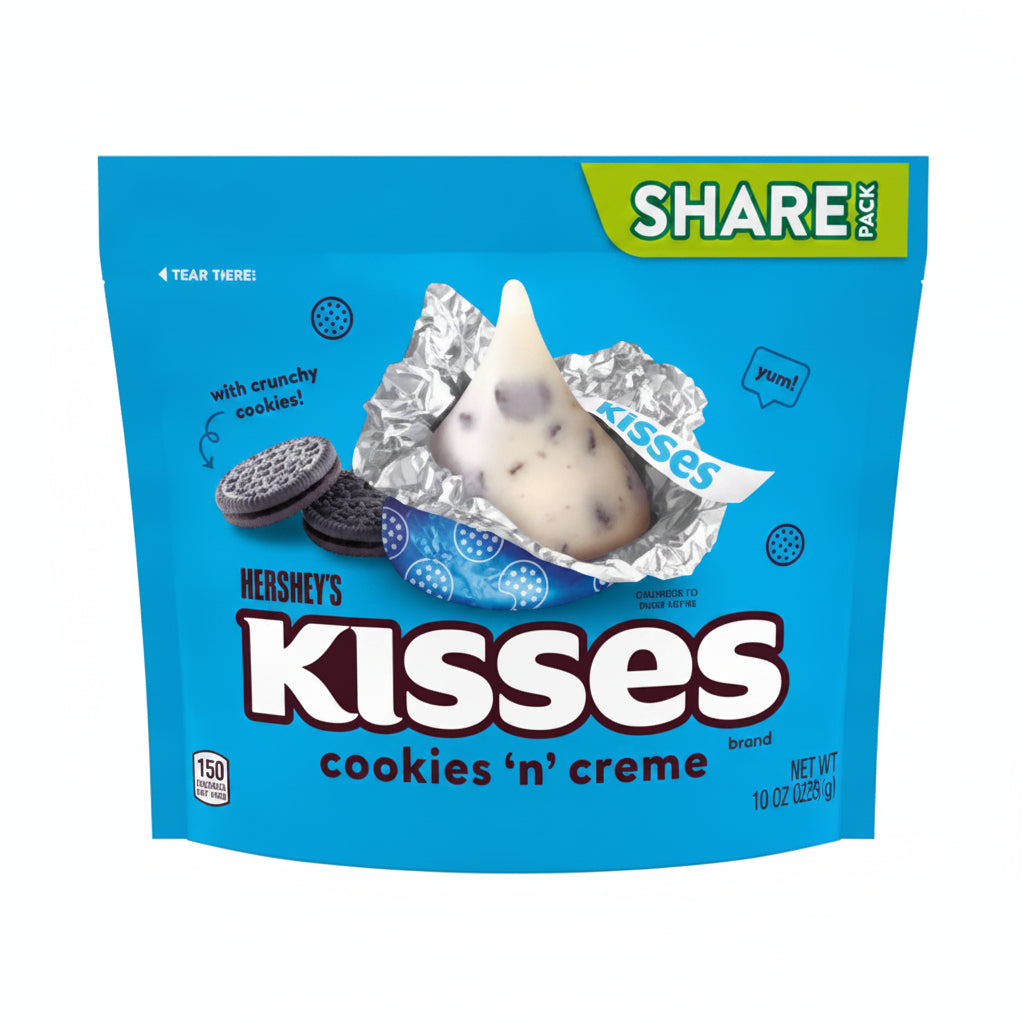 CHOCOLATE COOKIESCREAM KISSES 10OZ