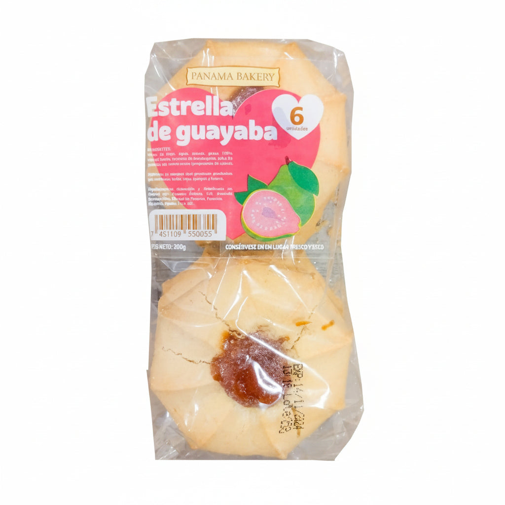 GALLETA ESTRELLA GUAYABA PANAMA BAKERY 6U