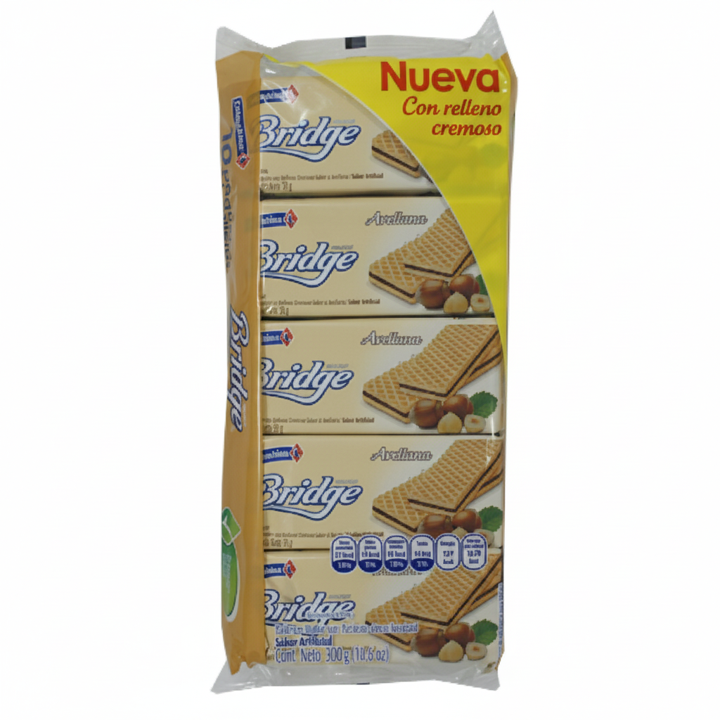 GALLETAS WAFER AVELLANA BRIDGE 300GR
