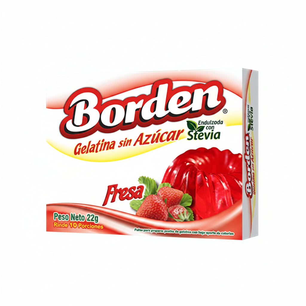 GELATINA SIN AZUCAR FRESA BORDEN 22GR