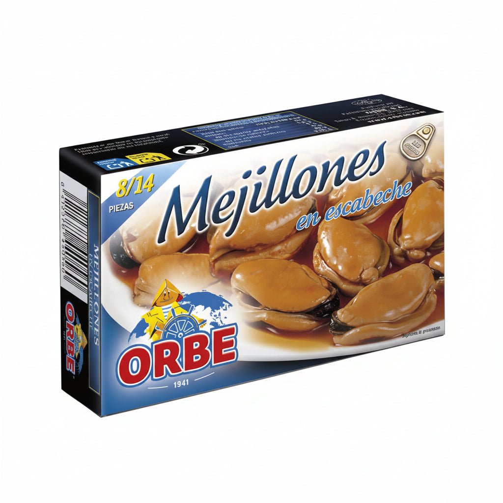 MEJILLONES AL ESCABECHE ORBE 115GR