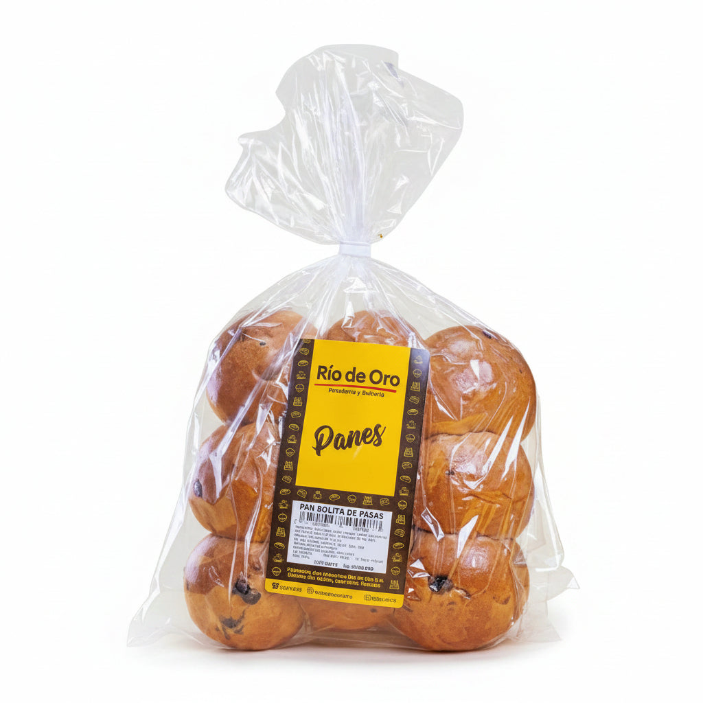 PAN BOLITA CON PASAS RIO DE ORO 432GR