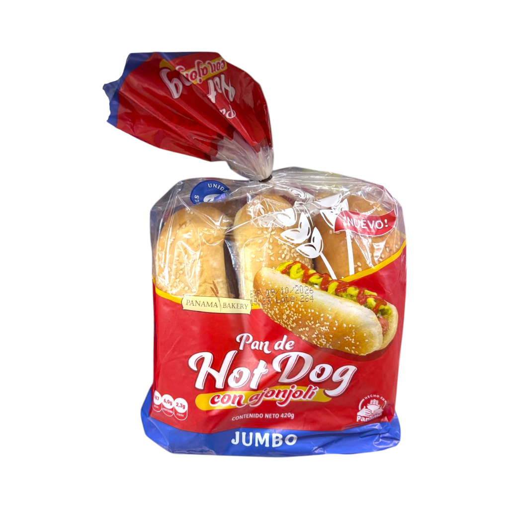PAN HOT DOG AJONJOLI JUMBO 420GR