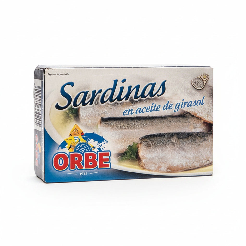 SARDINAS EN ACEITE CON LIMON ORBE 124GR