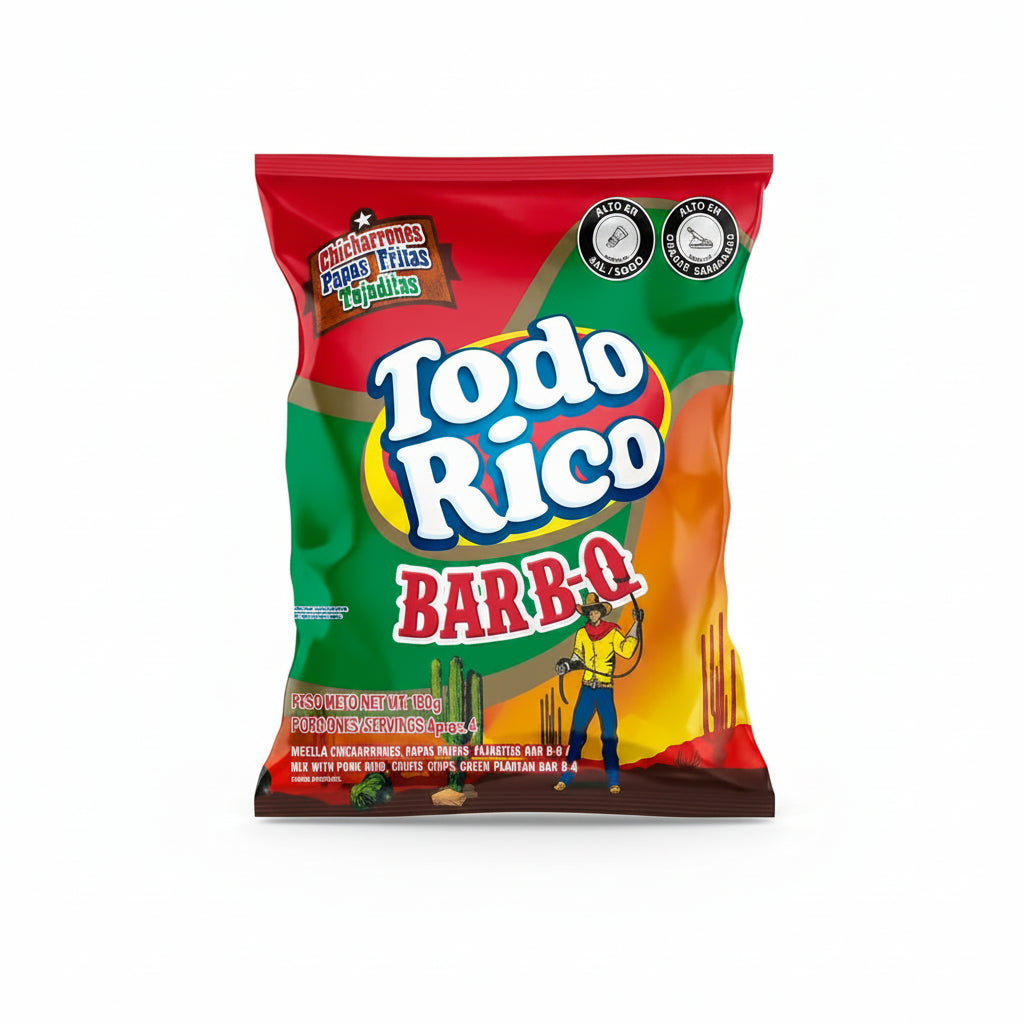 SNACKS BBQ TODO RICO SUPER RICAS 150GR