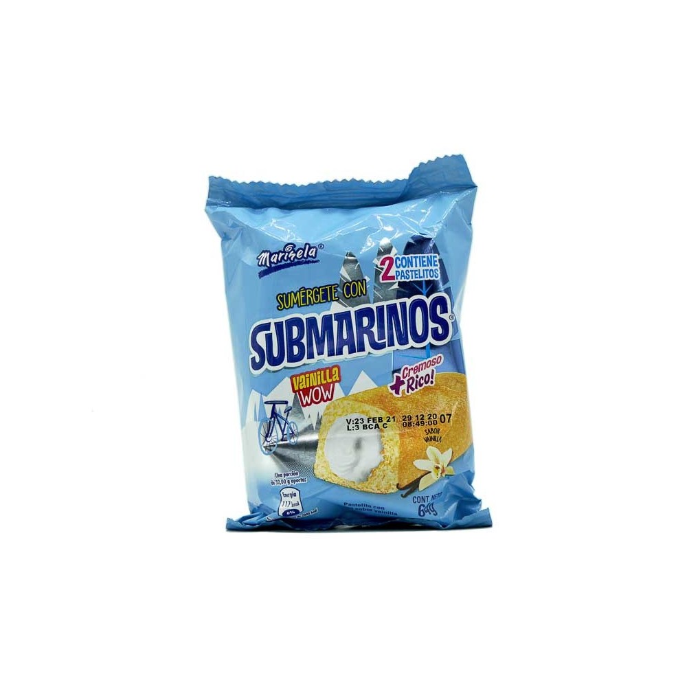 SUBMARINOS VAINILLA MARINELA 64GR