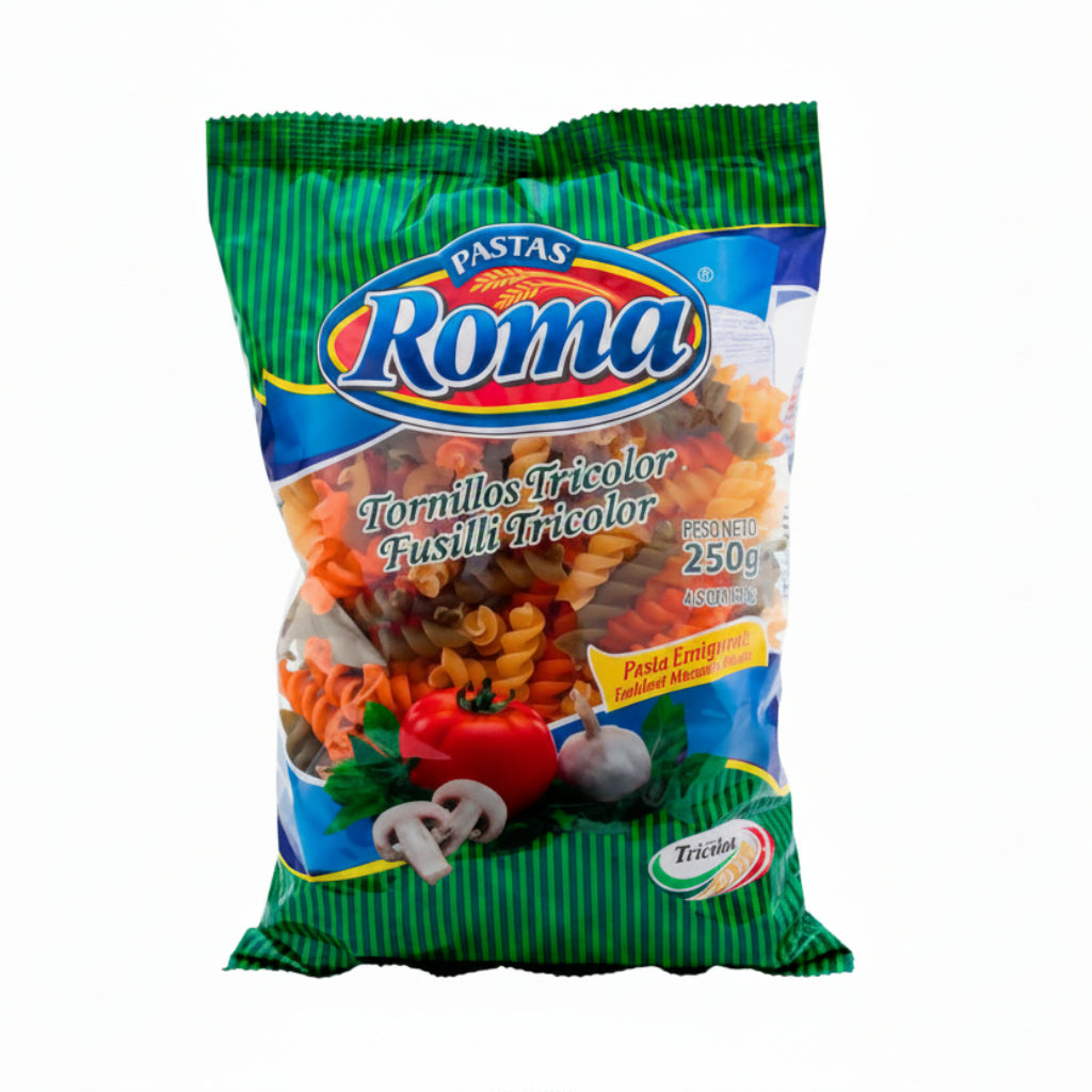PASTA TORNILLO TRICOLOR ROMA 250GR