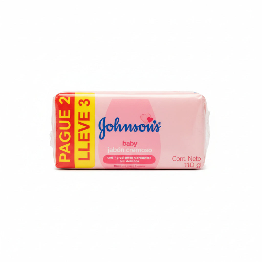 3PACK JABÓN BABY CREMOSO JOHNSONS 110GR