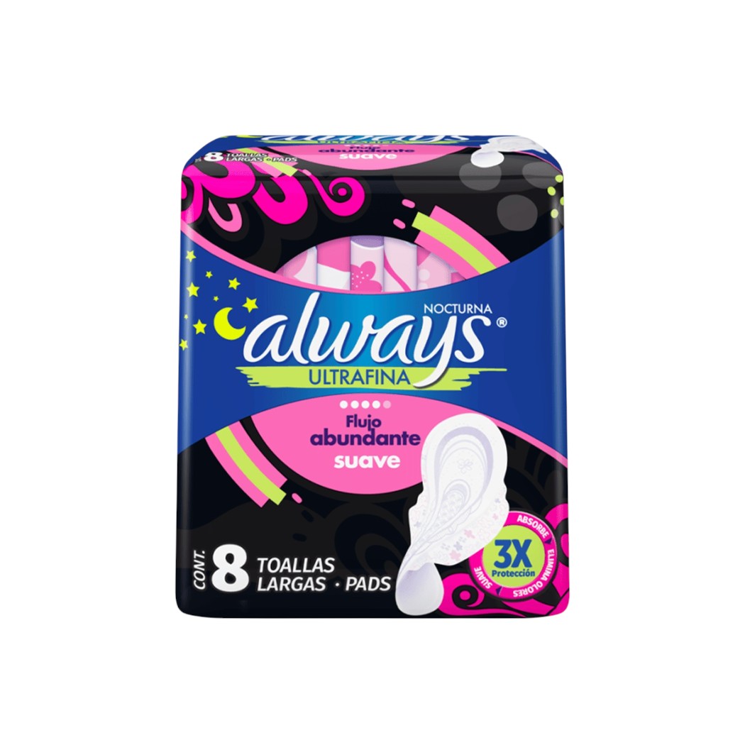 TOALLA SANITARIA ULTRA SUAVE NOCTURNA ALWAYS