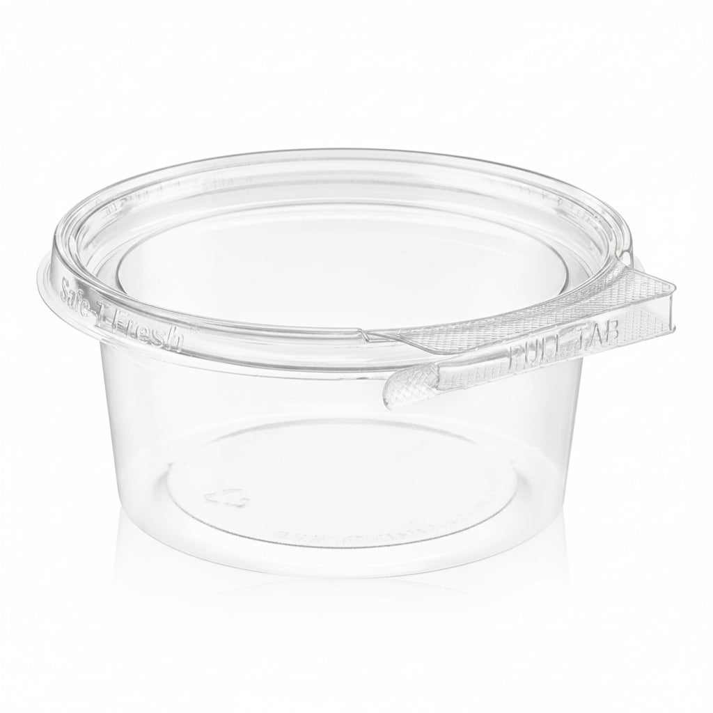 ENVASE PLÁSTICO TRANSPARENTE REDONDO 12OZ
