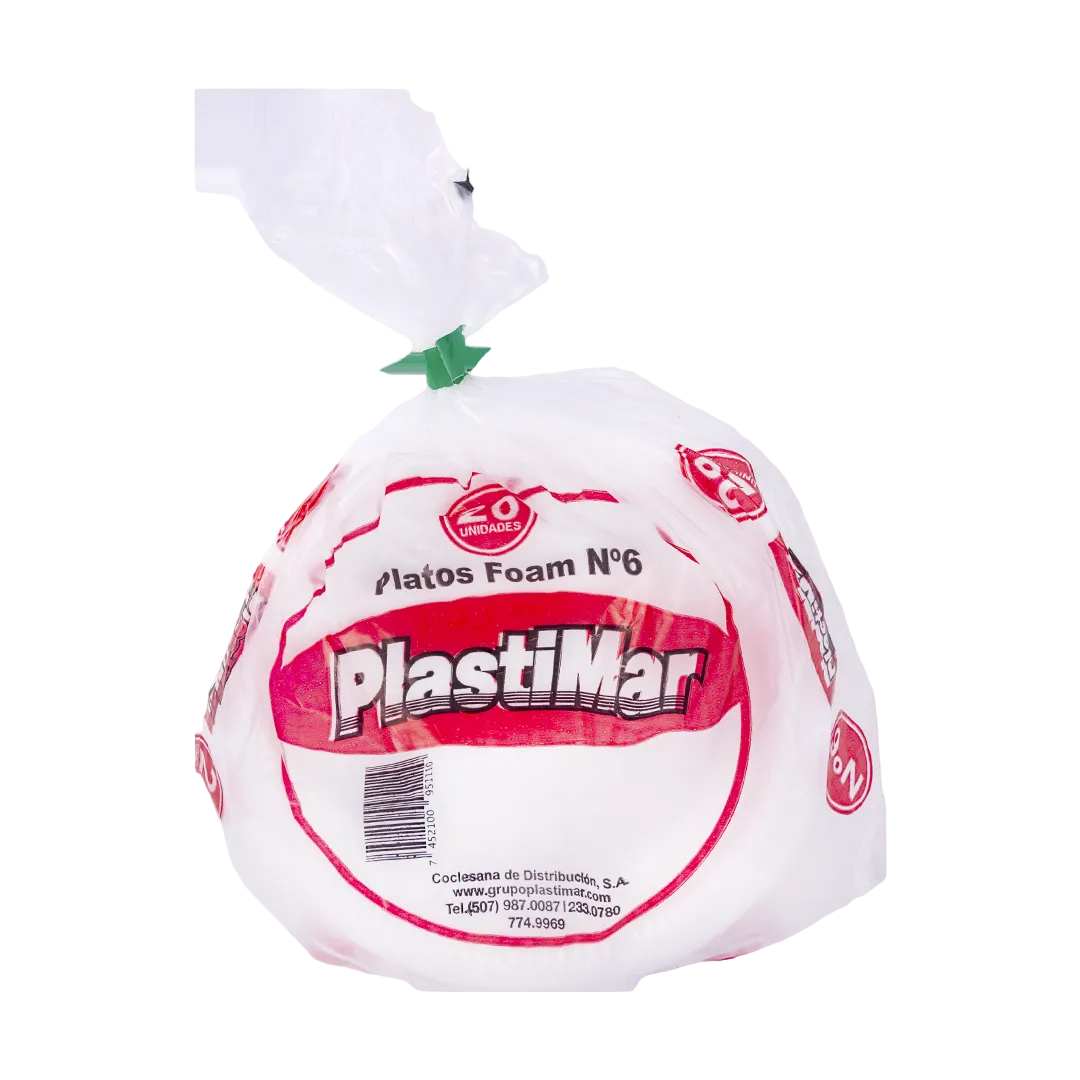 PLATOS ESPUMADOS 6" PLASTIMAX