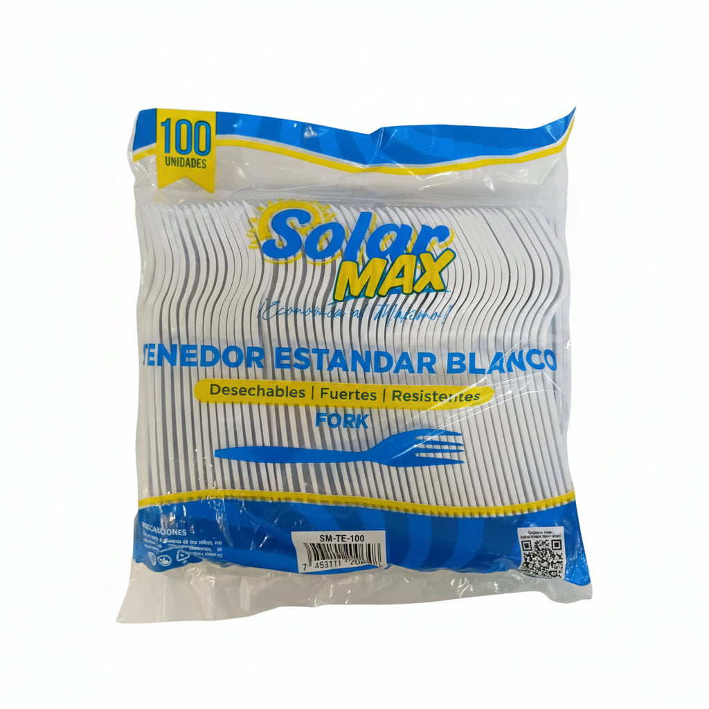 TENEDOR BLANCO SOLAR 100U