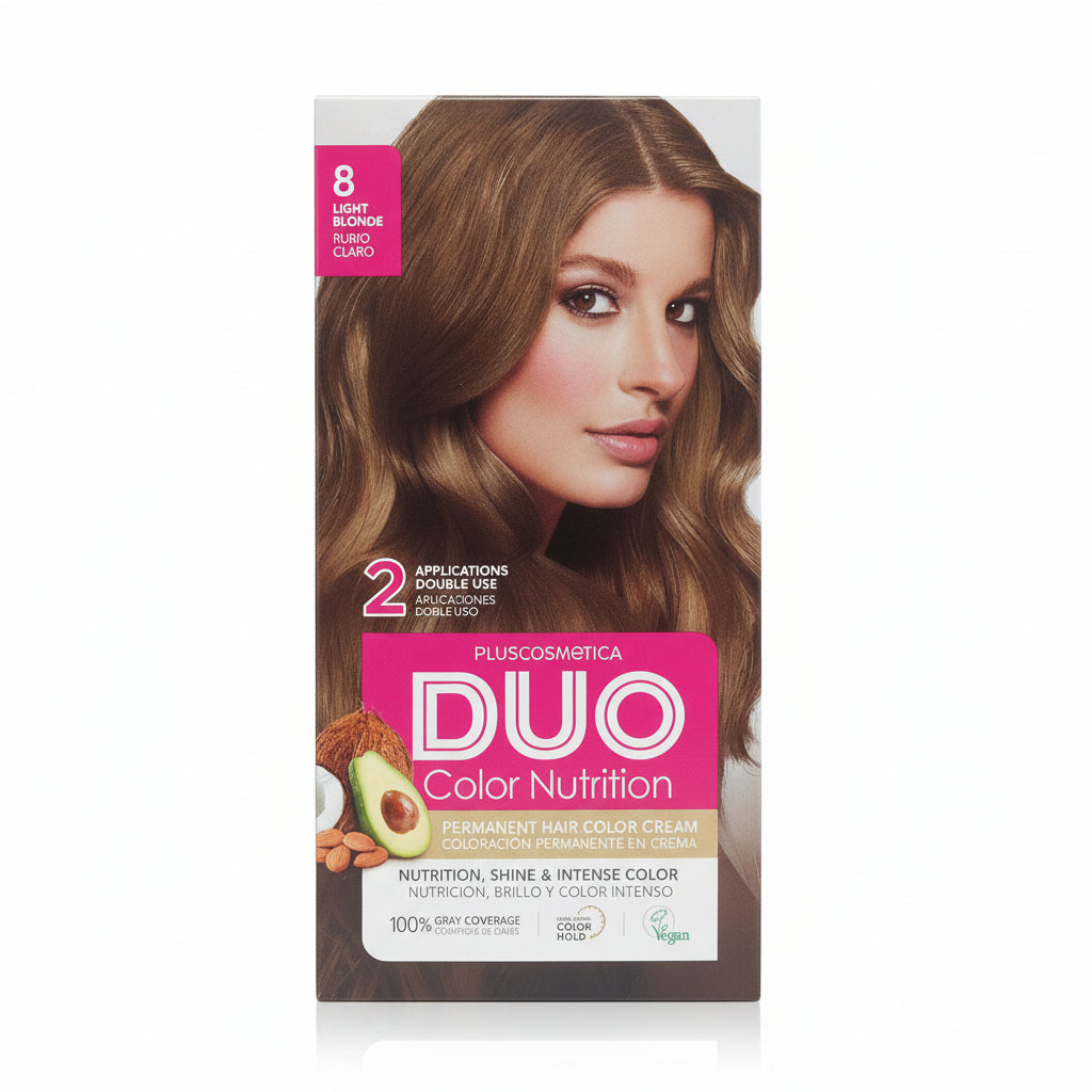 TINTE COLOR 8 RUBIO CLARO KIT NUTRITION DUO