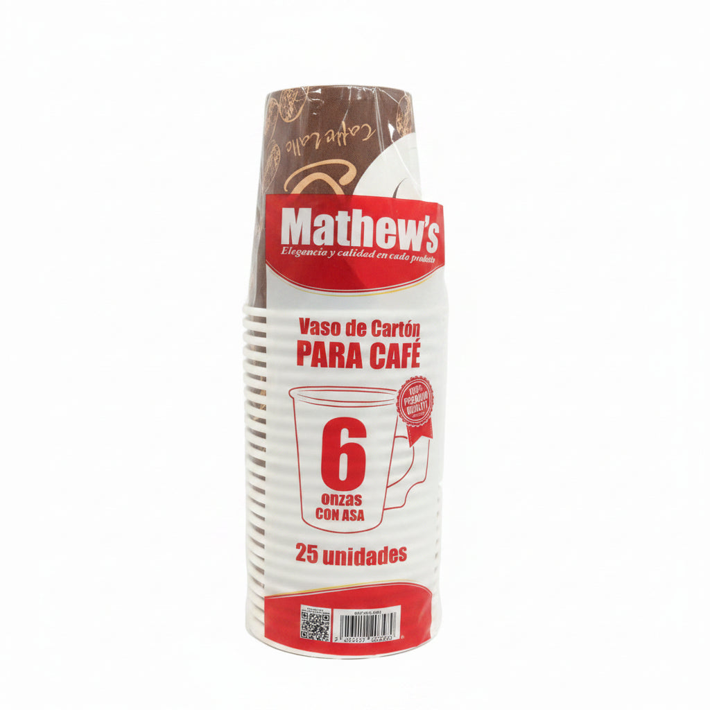 VASO DESECHABLE MATHEWS 25U