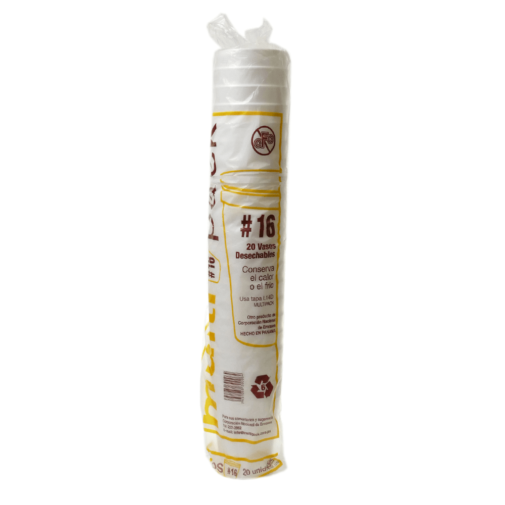 VASOS DESECHABLES MULTIPACK 16OZ