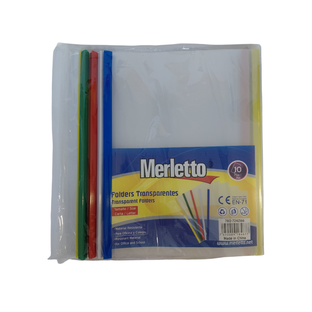 FOLDER PLASTICOS ESCOLARES 10U