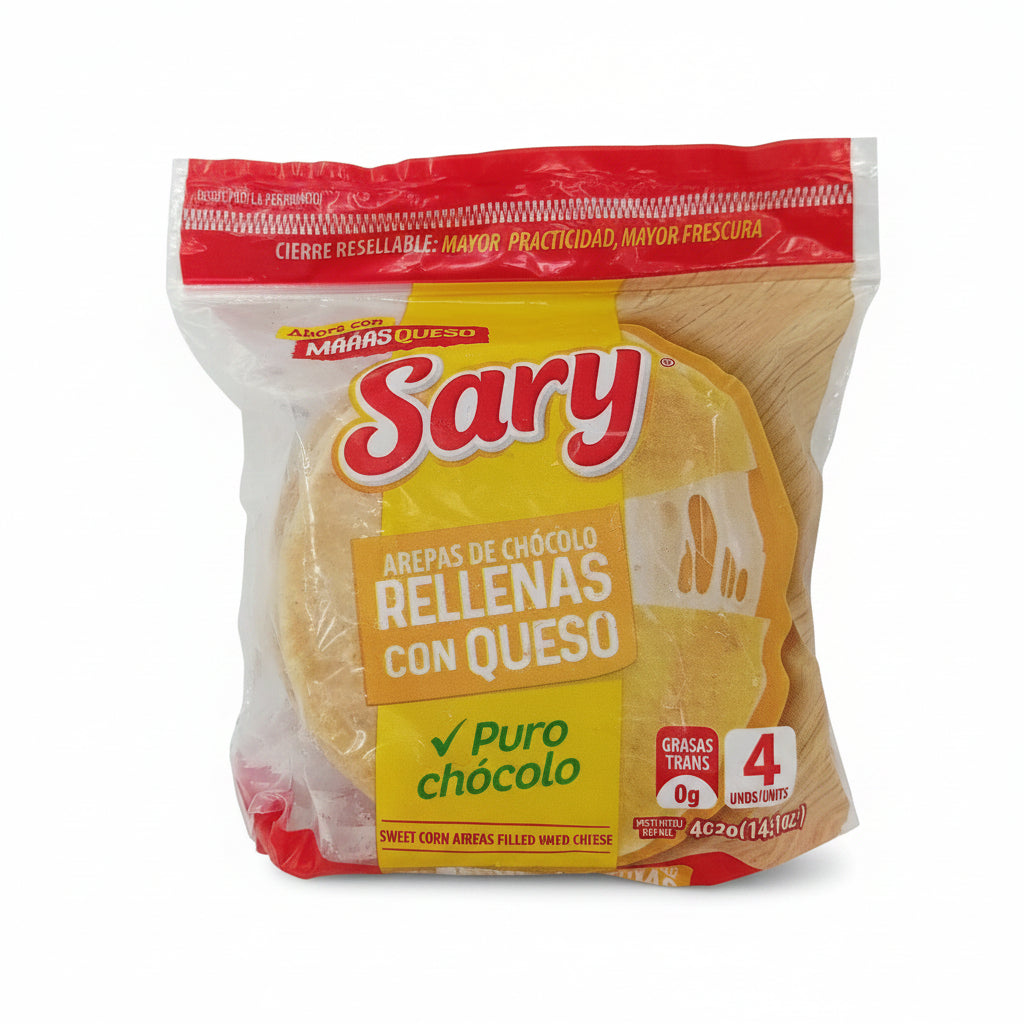 AREPA DE CHOCOLO RELLENAS DE QUESO 400GR