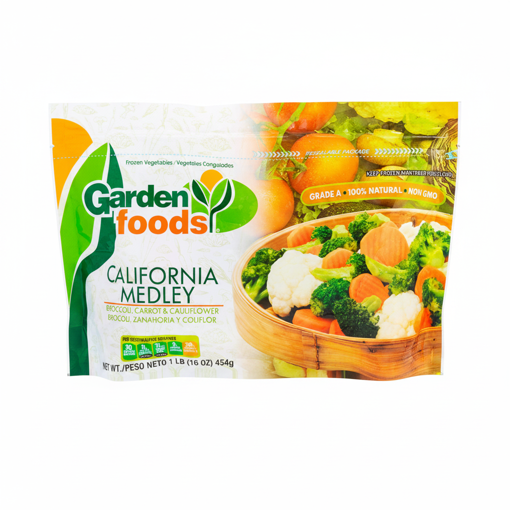 CALIFORNIA MEDLEY GARDEN FOODS 1LB