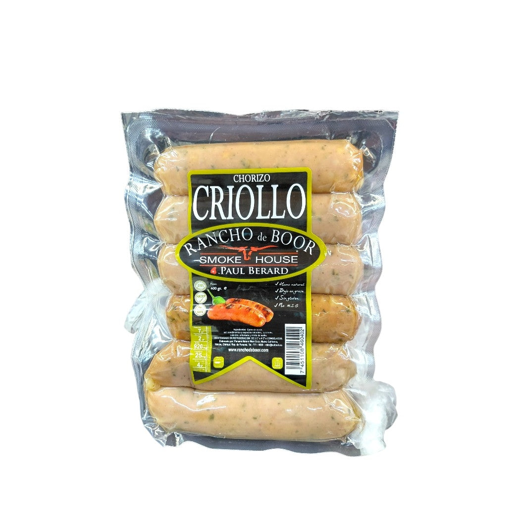 CHORIZO TIPO CRIOLLO RANCHO BOOR 400GR