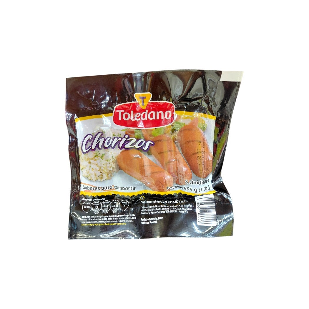 CHORIZOS DE POLLO CORTO TOLEDANO 1LB