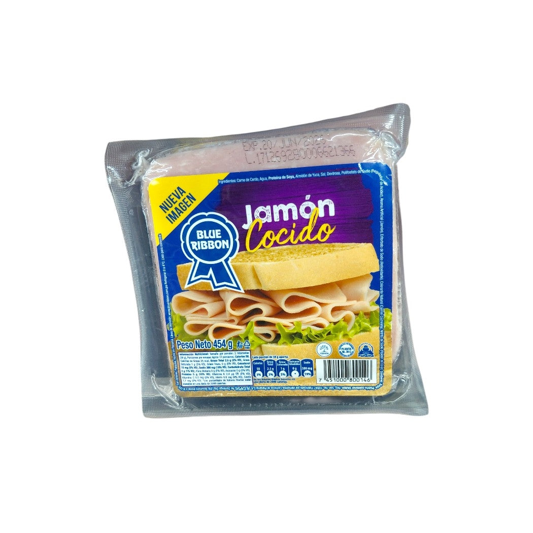 JAMON COCIDO REBANADO BLUE RIBBON 16 OZ