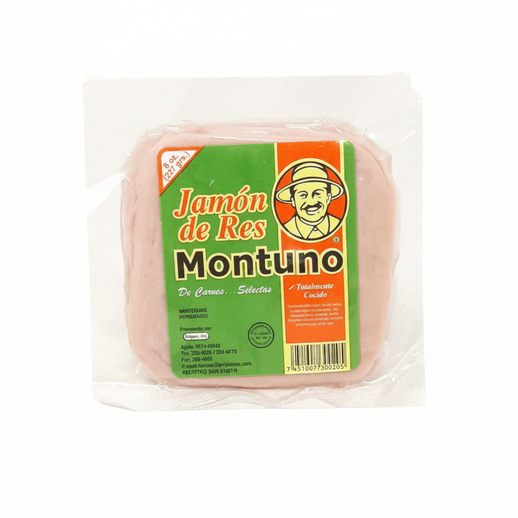 JAMON DE RES REBANADO EL MONTUNO 8OZ