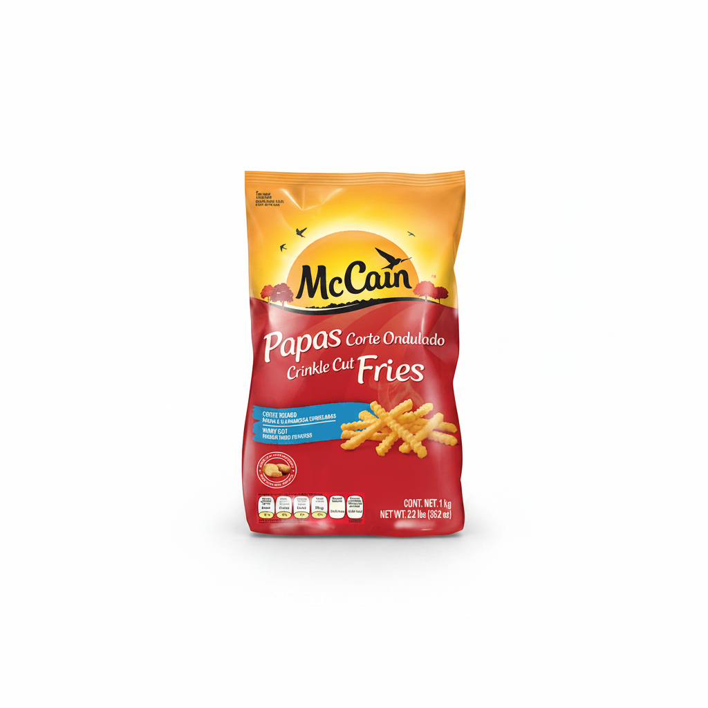 PAPAS PAPAS FRITAS CRINKLES CUT 1KG