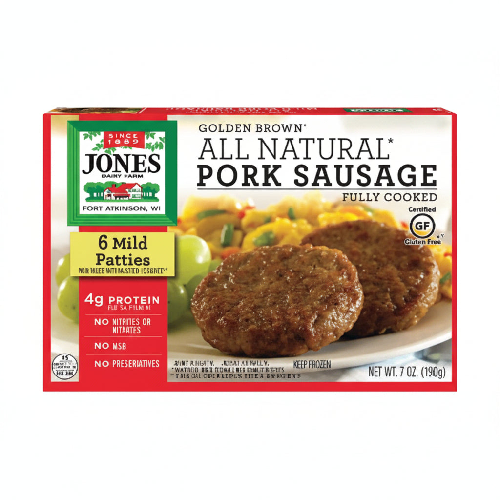 PORK PATTY SAUSAGE JONES DFARMS 198GR
