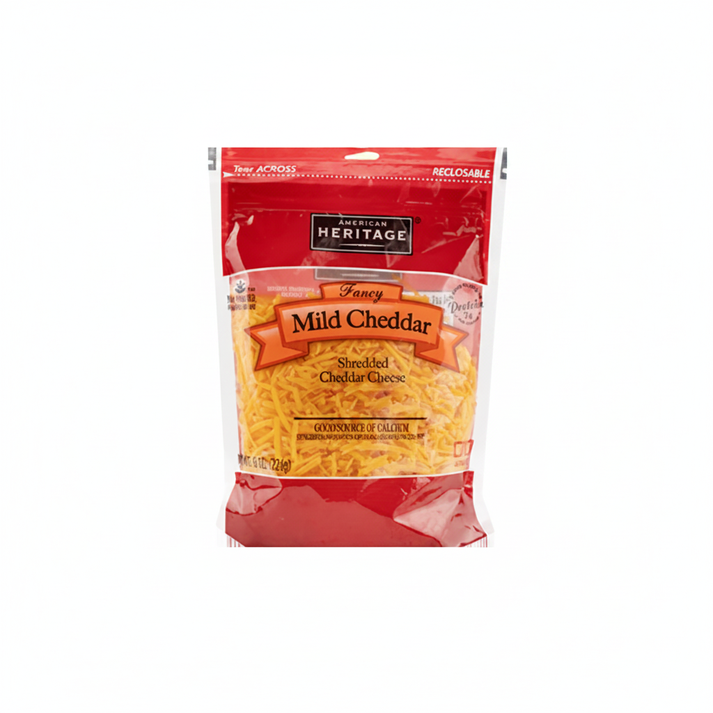 QUESO CHEDDAR RALLADO HERITAGE 8OZ