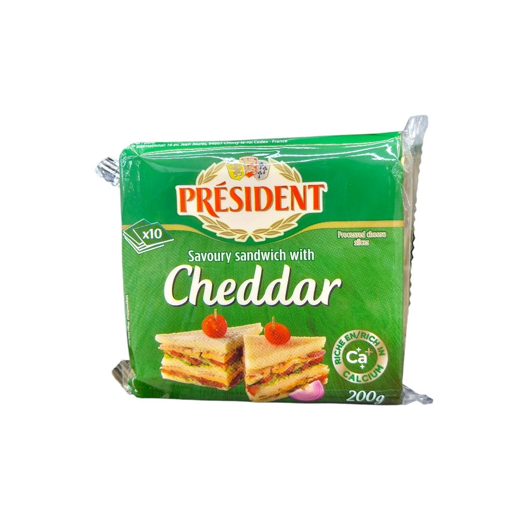 QUESO CHEEDAR LONCHAS PRESIDENT 200GR