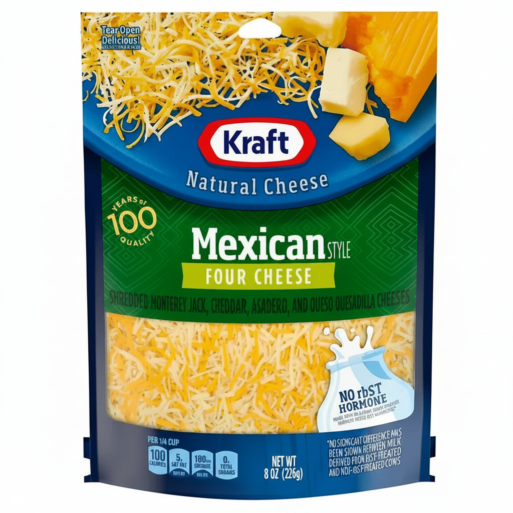 QUESO MEXICAN FOUR CHEESE SHREDDED KRAFT