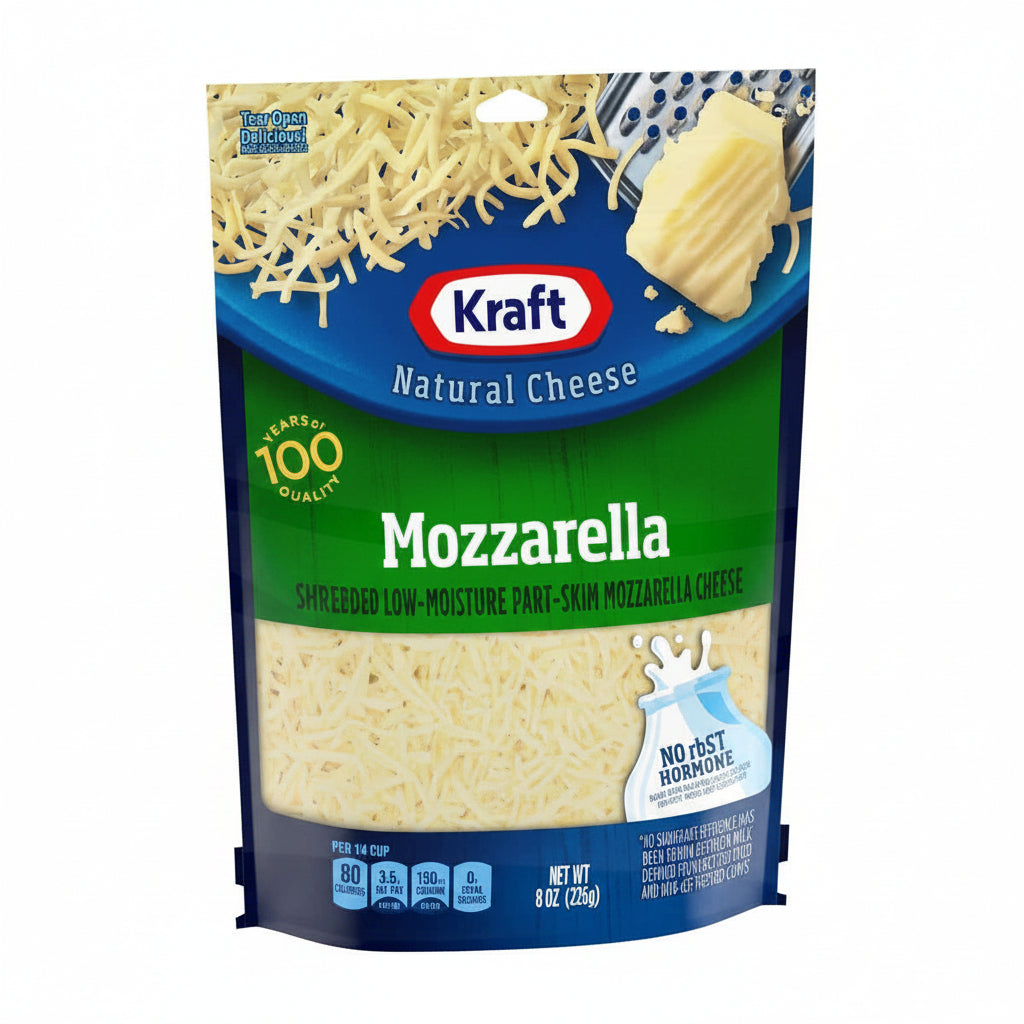 QUESO MOZZARELLA SHREDDED KRAFT 8OZ