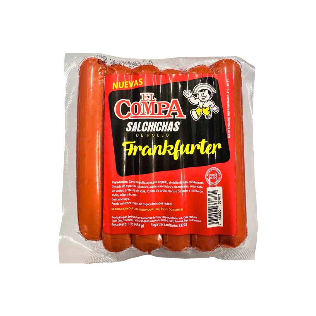 SALCHICHA FRANKFURTER EL COMPA 1LB