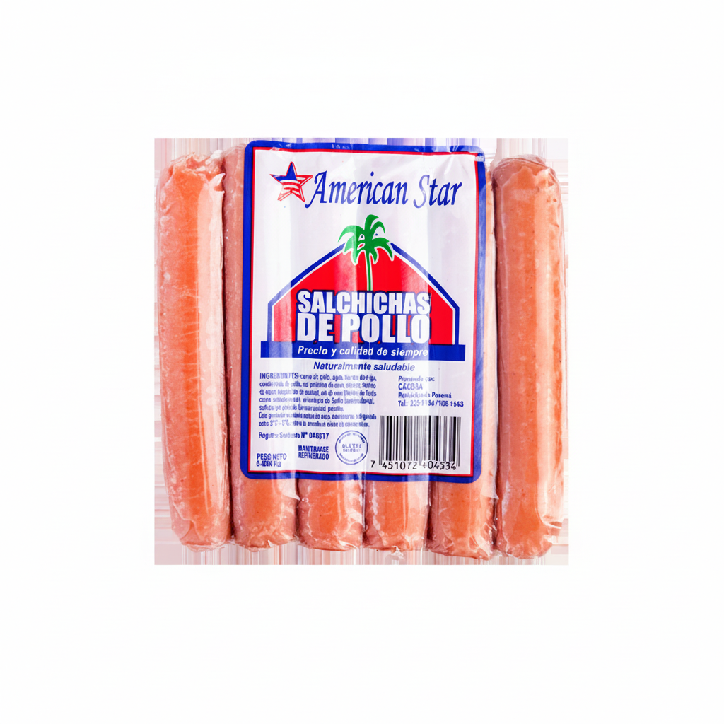 SALCHICHAS DE POLLO AMERICAN STAR 1LB
