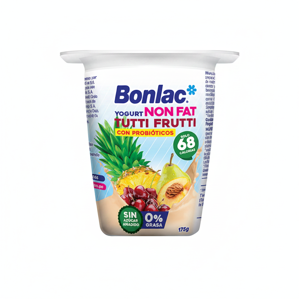 YOGURT NON FAT TUTTI FRUTI BONLAC 175GR