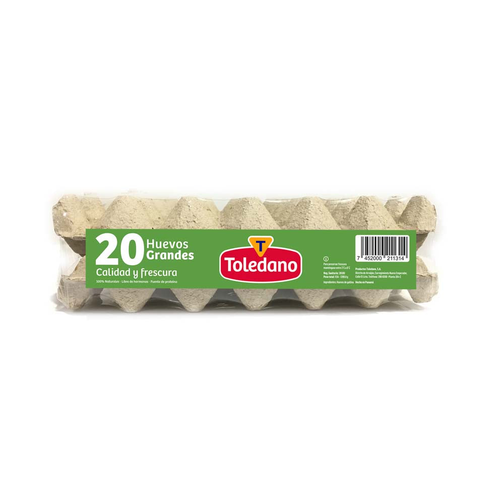HUEVOS GRANDES TOLEDANO FLAT 20 UNID