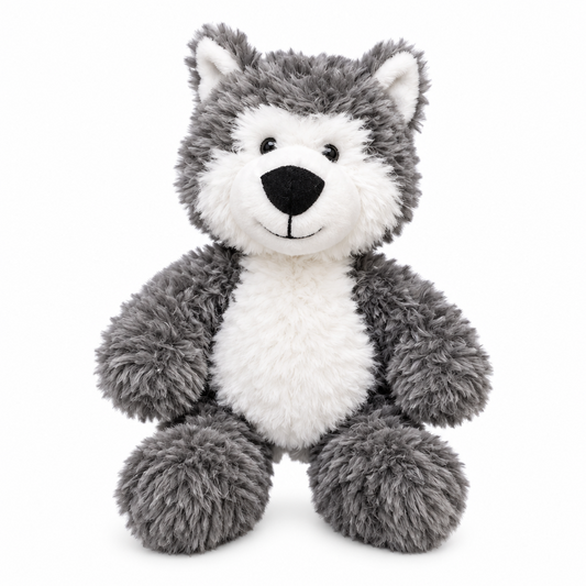 PELUCHE HUSKY 12" GRIS