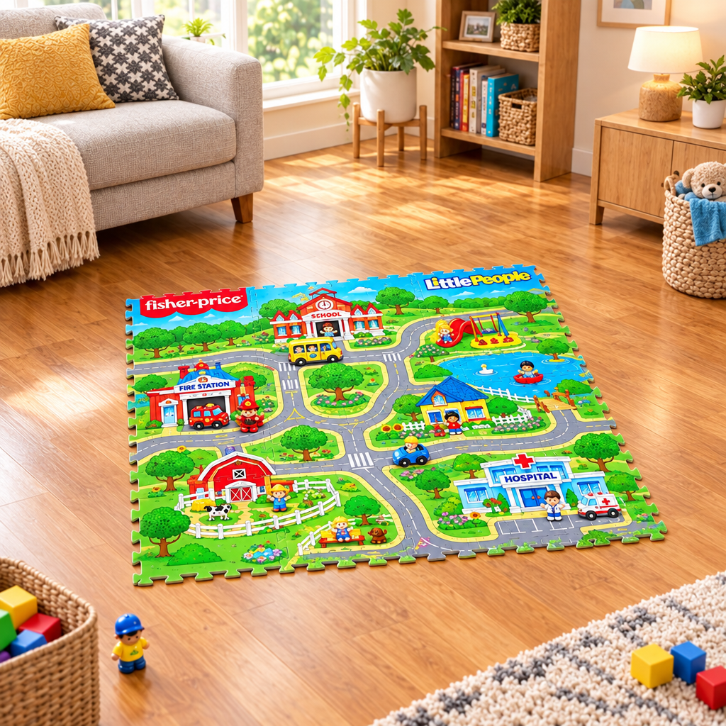 ROMPECABEZAS DE PISO LITTLE PEOPLE 71X48CM