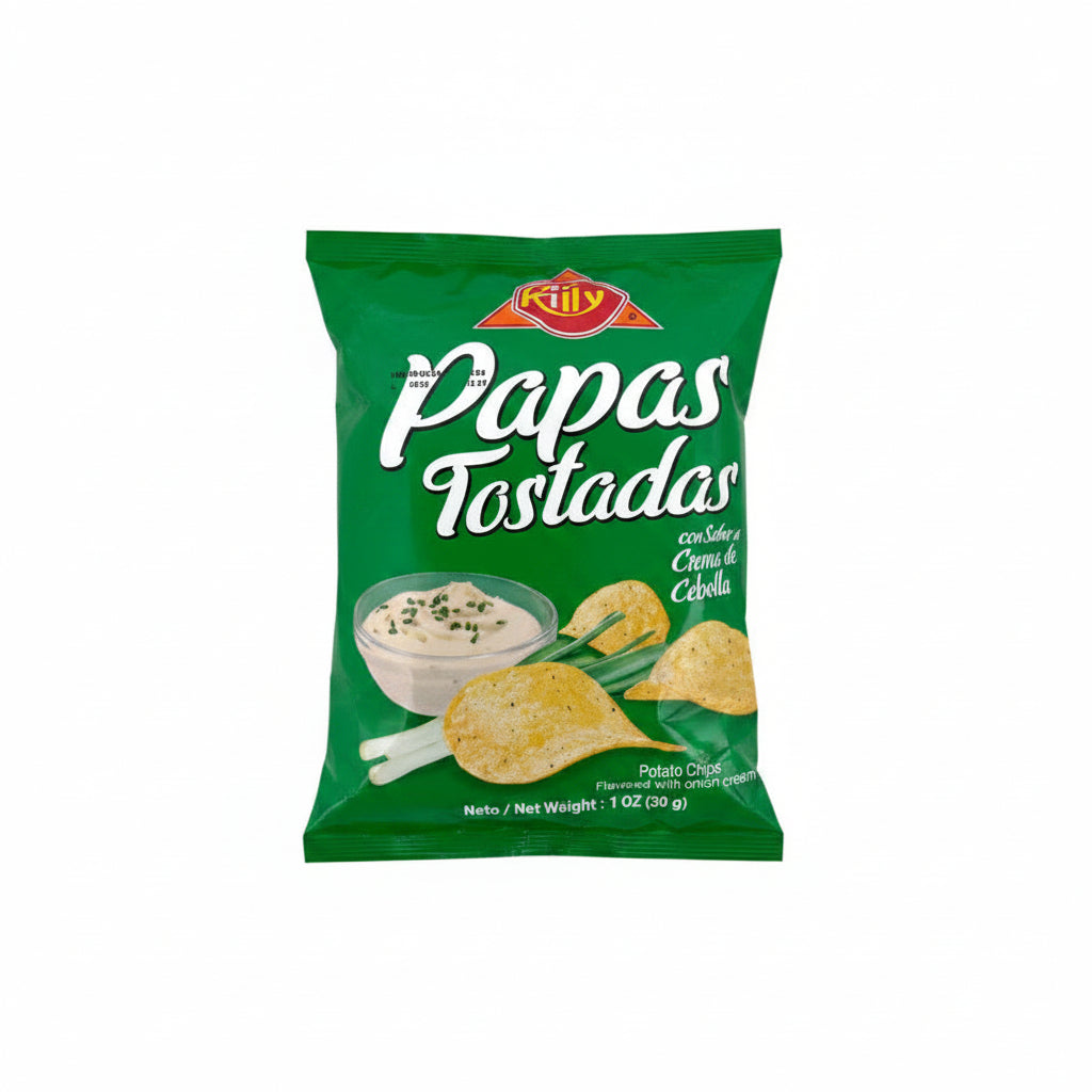 PAPITAS TOSTADA DE CREMA AGRIA/CEBOLLA KITTY 30GR