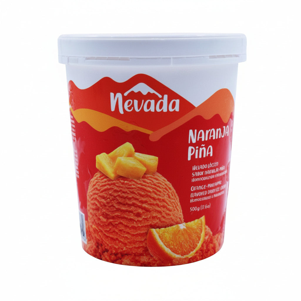 HELADO NARANJA PIÑA NEVADA 1/4GL