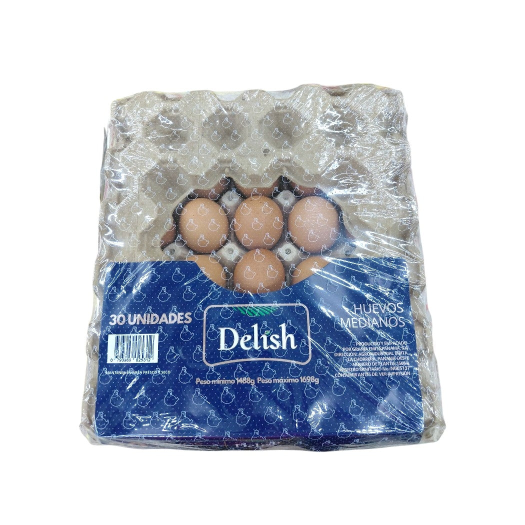 FLAT DE HUEVOS GRANDES DELISH 30UNID