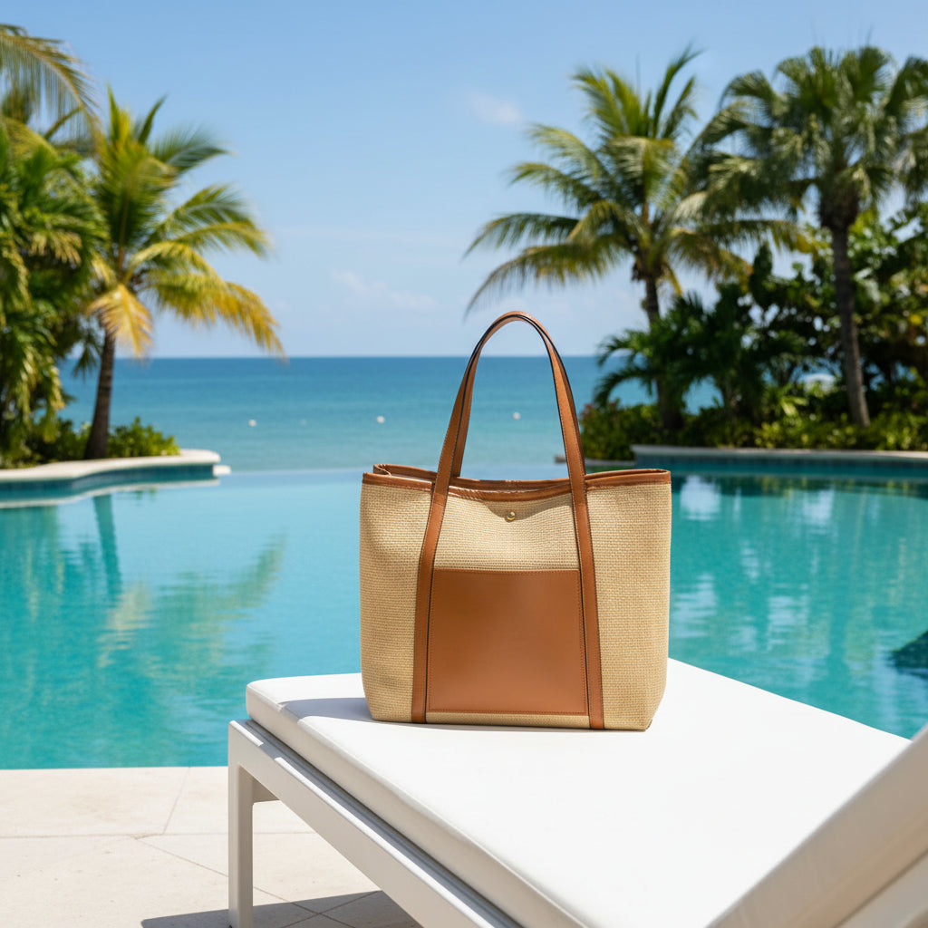 BOLSO CAQUI PARA PLAYA