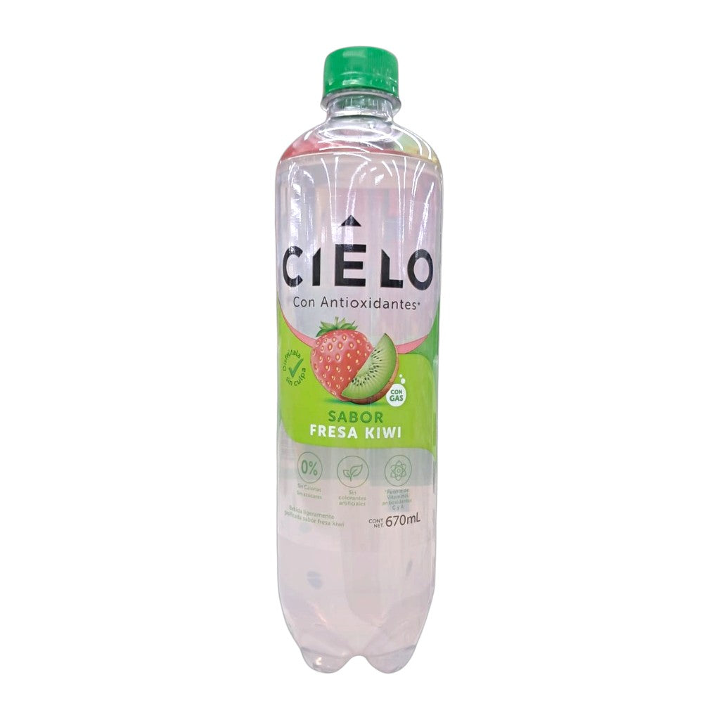 AGUA CON GAS SABOR FRESA/KIWI CIELO 670ML
