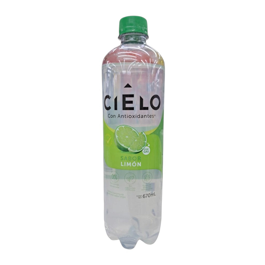 AGUA CON GAS SABOR LIMON CIELO 670ML
