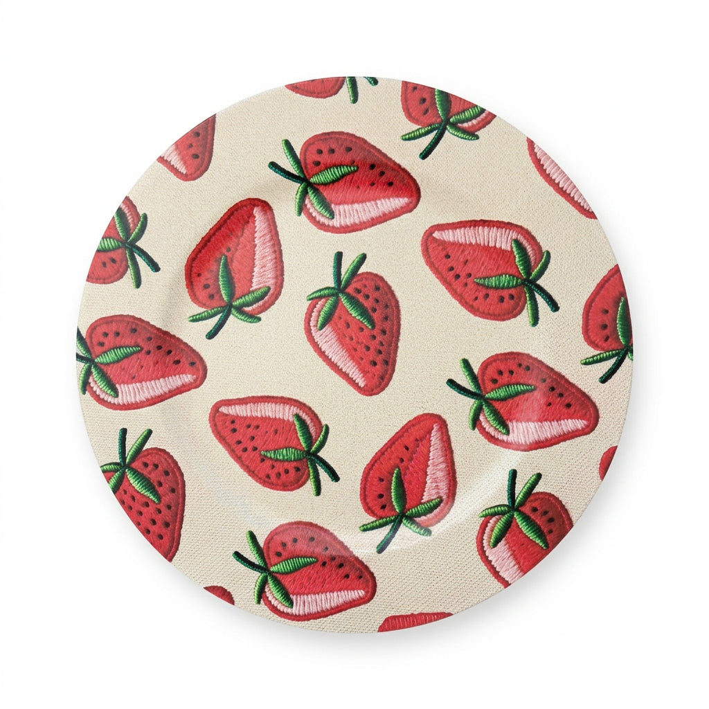 BANDEJA DECORATIVA CON DISEÑO DE FRESAS