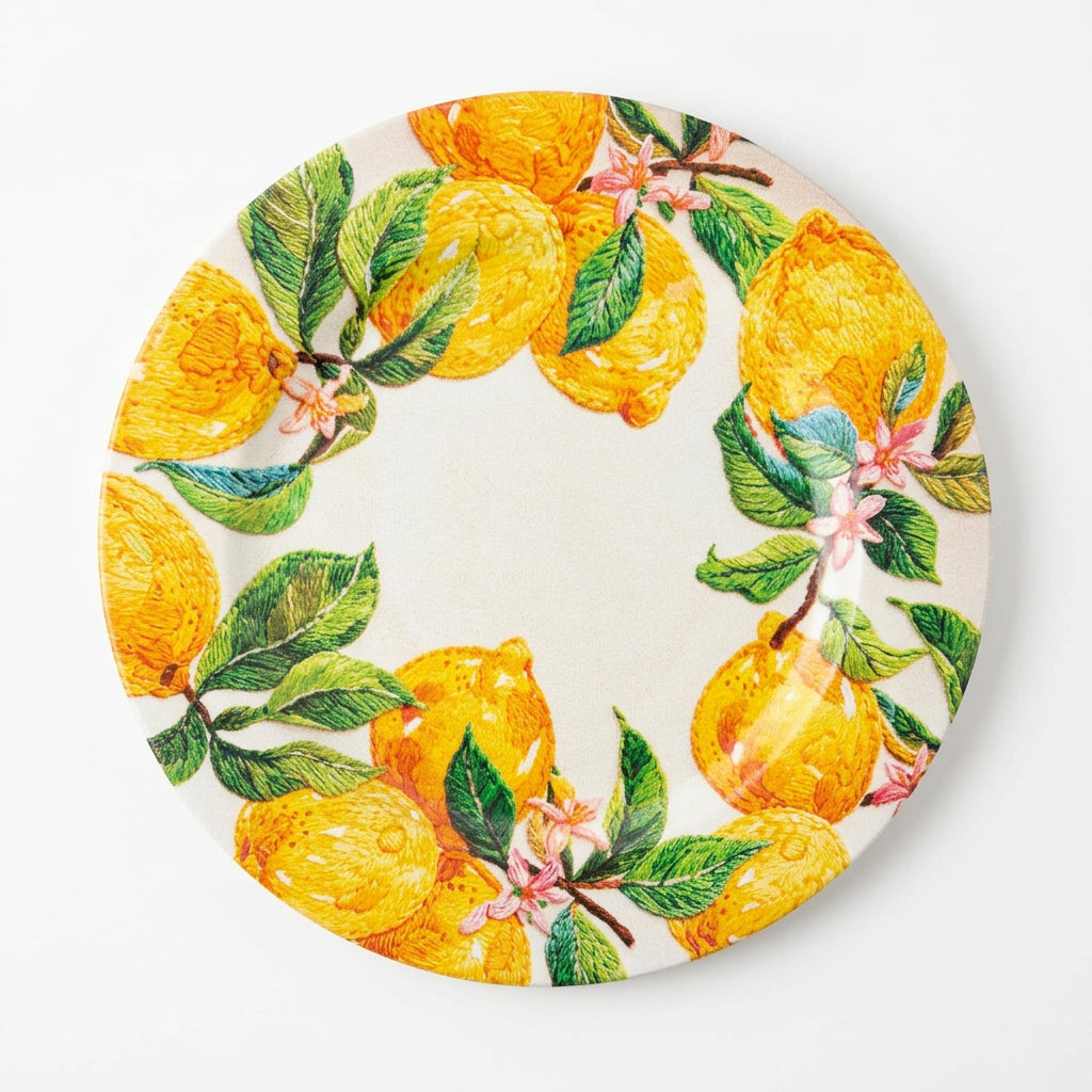 BANDEJA DECORATIVA CON DISEÑO DE LIMONES